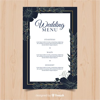Wedding menu template