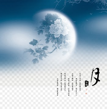 Wedding Mid-Autumn Festival Blue and white pottery Photography Wallpaper - moon 