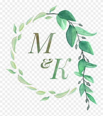 Wedding Monogram - Grün Verlässt Hochzeits-einladung Karte