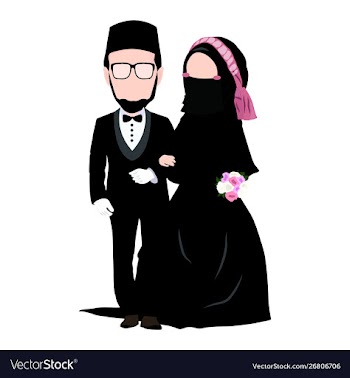 Wedding muslim character vector image
