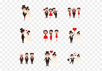 Wedding People Collection - Wedding Marriage Best Wishes Party Custom Car Magnet