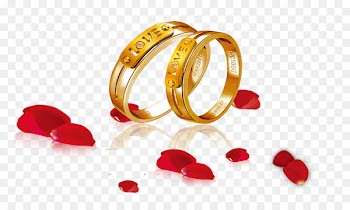 Wedding ring Bride - Petals wedding decoration 