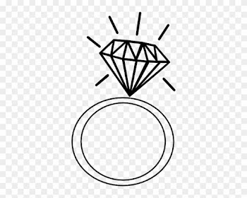 Wedding Ring Clipart - Diamond Drawing Of Ring