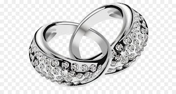 Wedding ring Download Clip art - Silver Rings with Diamonds PNG Clipart Picture 