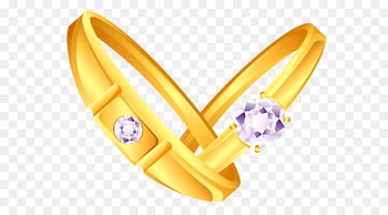 Wedding ring Earring - Golden Rings with Diamonds PNG Clipart 