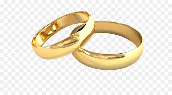 Wedding ring Engagement ring Bride - Golden Rings Png Image 