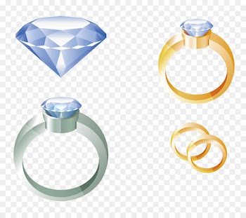Wedding ring Engagement ring Clip art - Vector Diamond Ring 
