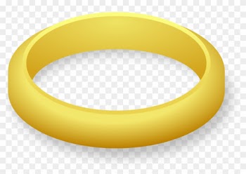Wedding Ring Svg Vector File, Vector Clip Art Svg File - Gold Ring Clipart