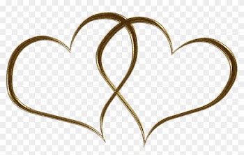 Wedding Rings Clip Art Gold Download - Heart Clipart Black And White