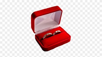 Wedding Rings In A Red Box, Pink Wedding Clipart - Wedding Ring Box Transparent