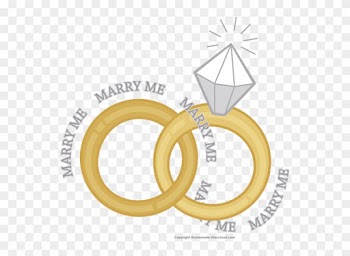 Wedding Rings Marry Me - Wqedding Ring Clipart Png