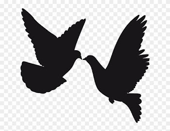 Wedding Silhouette Bride Clip Art - Silueta De Paloma Volando