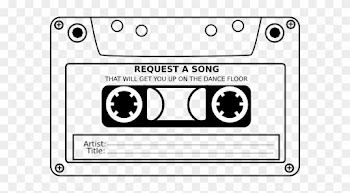 Wedding Song Request Clip Art - Cassette Tape Clip Art