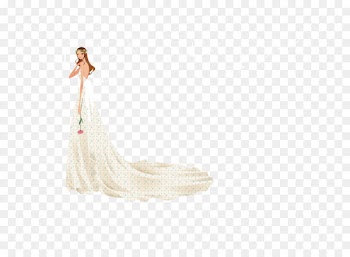 Wedding - The bride wearing a wedding dress 
