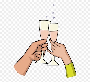 Wedding Toast Clipart - 60th Anniversary Wine Glasses Rectangle Magnet