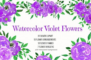 Wedding, Wedding Invitation Clipart, watercolor Flowers