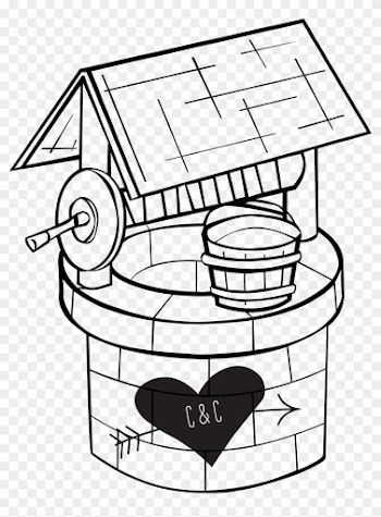 Wedding Wishing Well Clipart - Coloring Picture Of Well