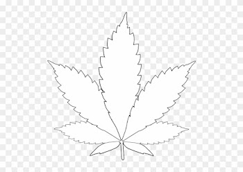 Weed Clipart Black And White - Weed Leaf Black And White
