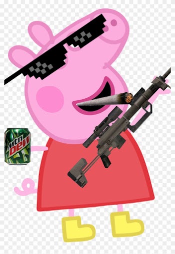 Weed Clipart Mlg - Peppa Pig Blowing Bubbles