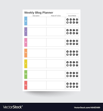 weekly blog planner