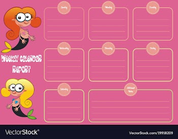  					Weekly calendar report vector image														