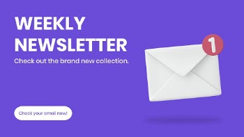 Weekly newsletter blog banner template, | Free PSD Template - rawpixel
