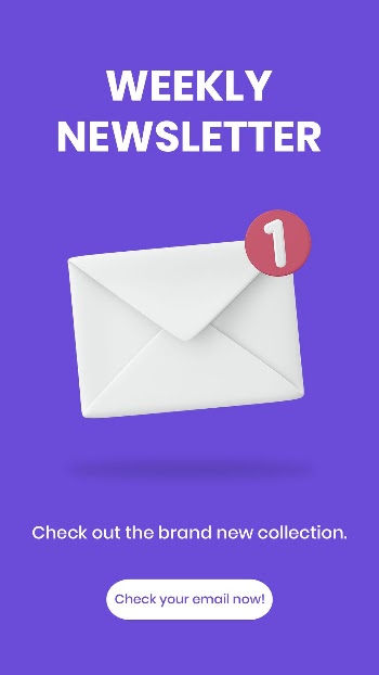 Weekly newsletter Instagram story template, | Free PSD Template - rawpixel