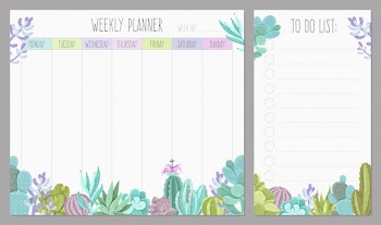 Weekly planner Free Vector