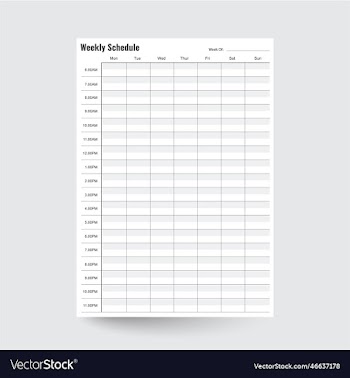 weekly schedule