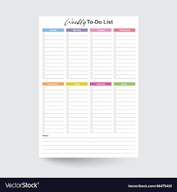 weekly to-do list