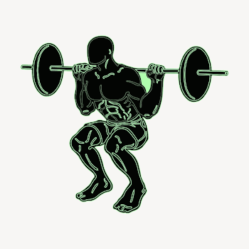 Weight lifting clipart illustration psd. | Free PSD - rawpixel