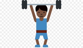 Weight training Olympic weightlifting Emoji Dark skin Human skin color -  