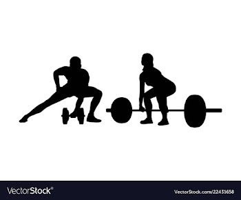 					Weightlifter silhouettes vector image														