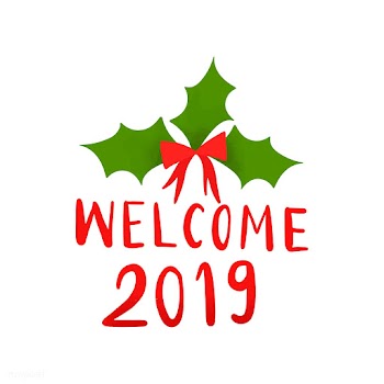 Welcome 2019 typography vector in red | Free stock vector - 472458