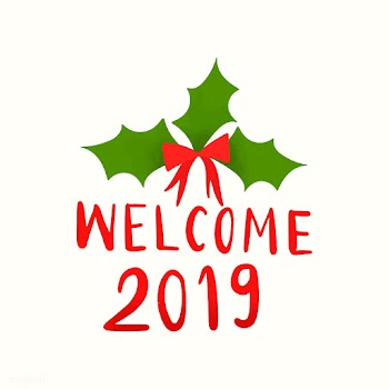 Welcome 2019 typography vector in red | Free stock vector - 472467