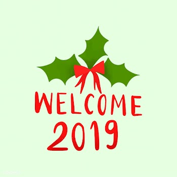 Welcome 2019 typography vector in red | Free stock vector - 472528