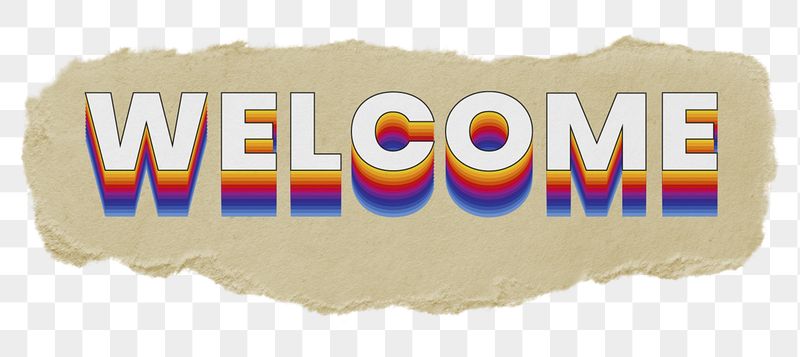 Welcome png ripped paper word | Free PNG - rawpixel
