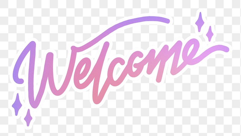 Welcome png sticker, pink aesthetic | Free PNG - rawpixel