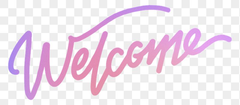 Welcome png sticker, pink aesthetic | Free PNG - rawpixel