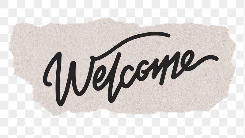 Welcome png word, black calligraphy | Free PNG - rawpixel