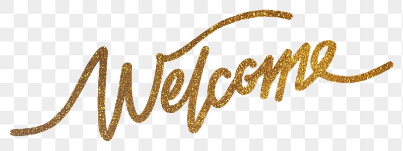 Welcome png word, gold glittery | Free PNG - rawpixel