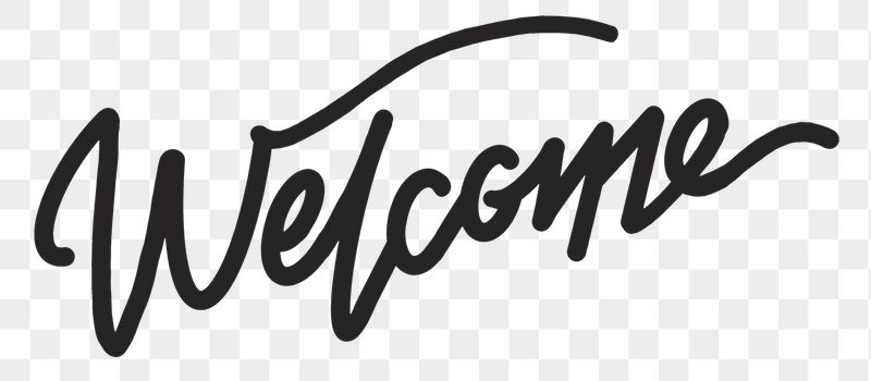 Welcome png word, minimal black | Free PNG - rawpixel