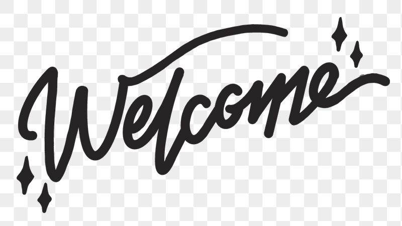 Welcome png word, minimal black | Free PNG - rawpixel