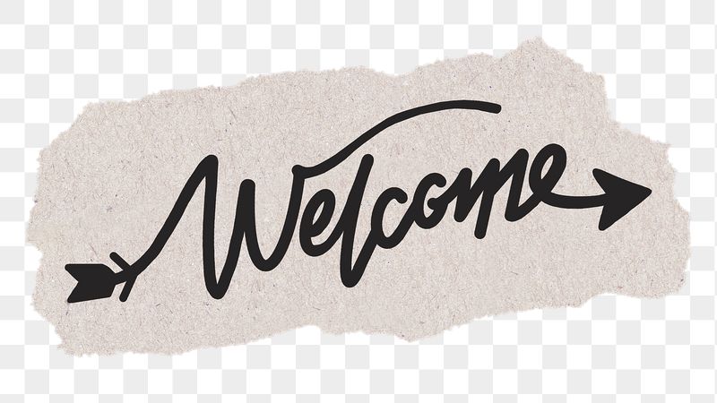 Welcome png word, ripped paper, | Free PNG - rawpixel
