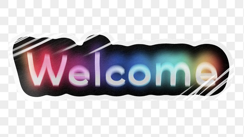 Welcome png word sticker, neon | Free PNG - rawpixel
