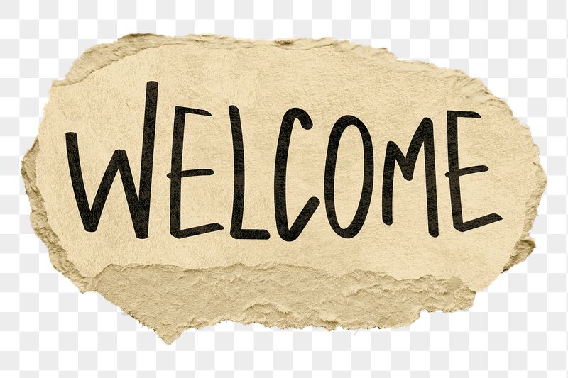 Welcome png word sticker, ripped | Free PNG - rawpixel