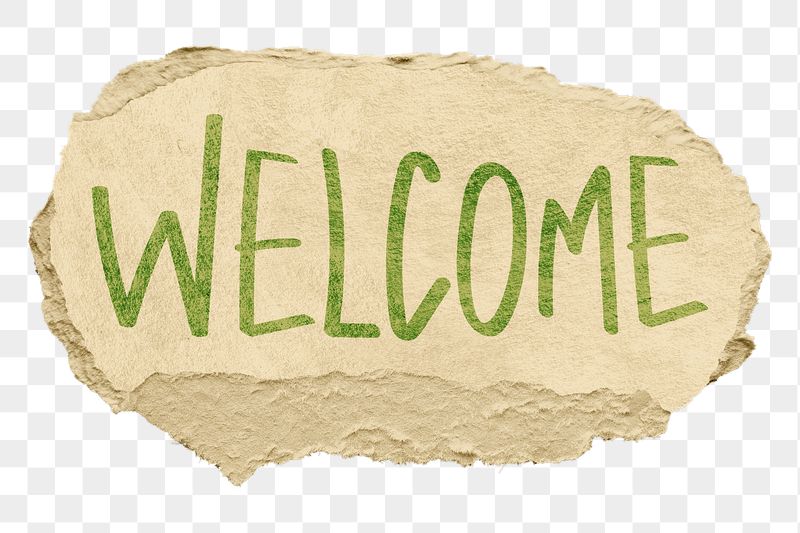 Welcome png word sticker, ripped | Free PNG - rawpixel