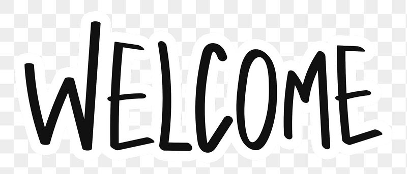 Welcome png word sticker typography, | Free PNG - rawpixel