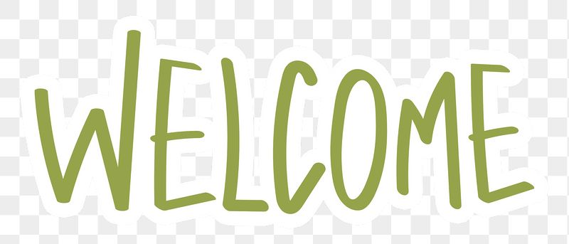 Welcome png word sticker typography, | Free PNG - rawpixel