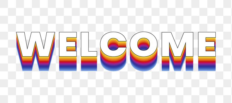 Welcome png word sticker typography, | Free PNG - rawpixel